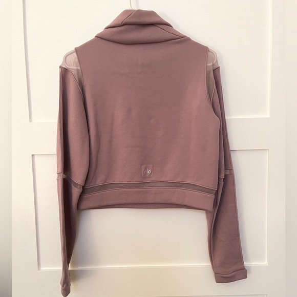 NWOT alo mesh panel cowl neck pullover sweatshirt - Picture 4 of 6